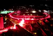 (VIDEO) Torcida proslavila 75. rođendan: Pogledajte spektakularni vatromet i bakljadu u Splitu