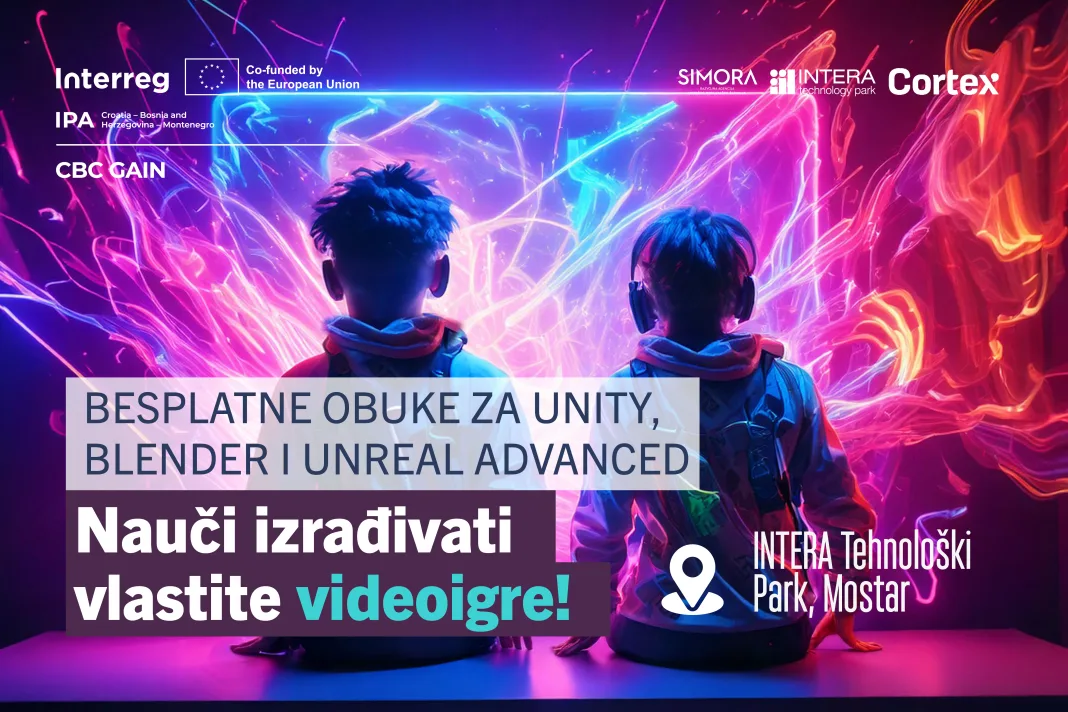 Besplatne Unity, Blender i Unreal Engine obuke u Mostaru