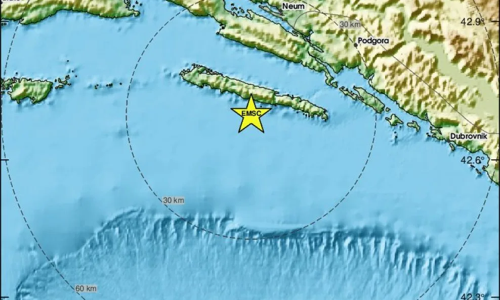 Potres pogodio jug Hrvatske, osjetio se i u Hercegovini: ‘Dobro je zastreslo!’