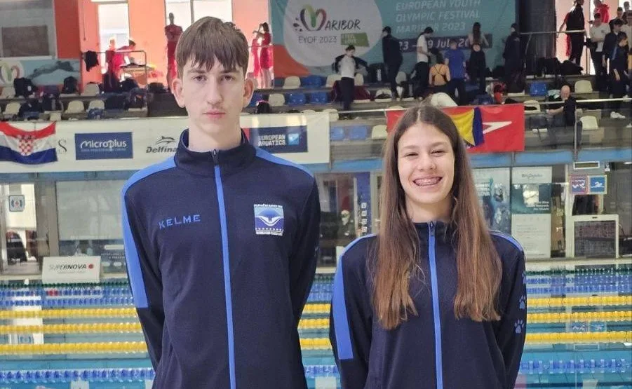 Marija Ćavar i Petar Crnjak iz Zrinjskog plivali za reprezentaciju Bosne i Hercegovine na međunarodnom četveromeču u Mariboru