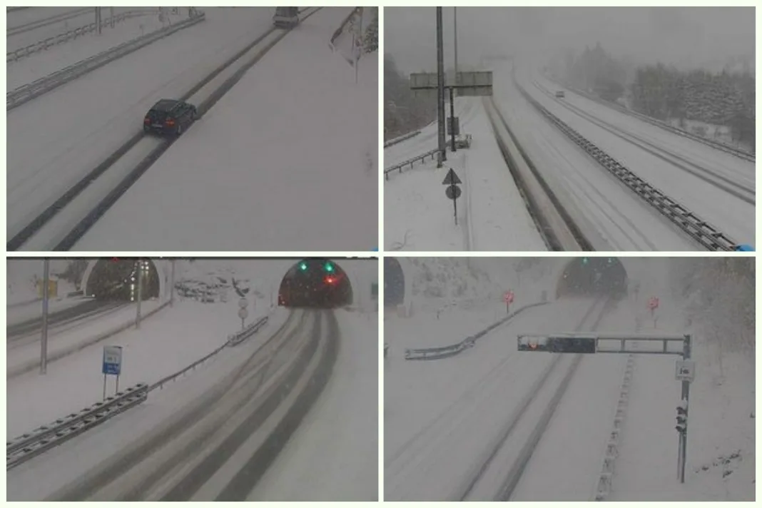 HAK: Snijeg i vjetar na A6