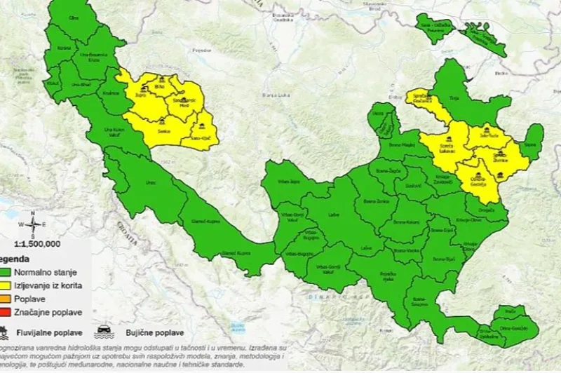 Izdano upozorenje: U naredna četiri dana vodostaj rijeka u Federaciji BiH će porasti