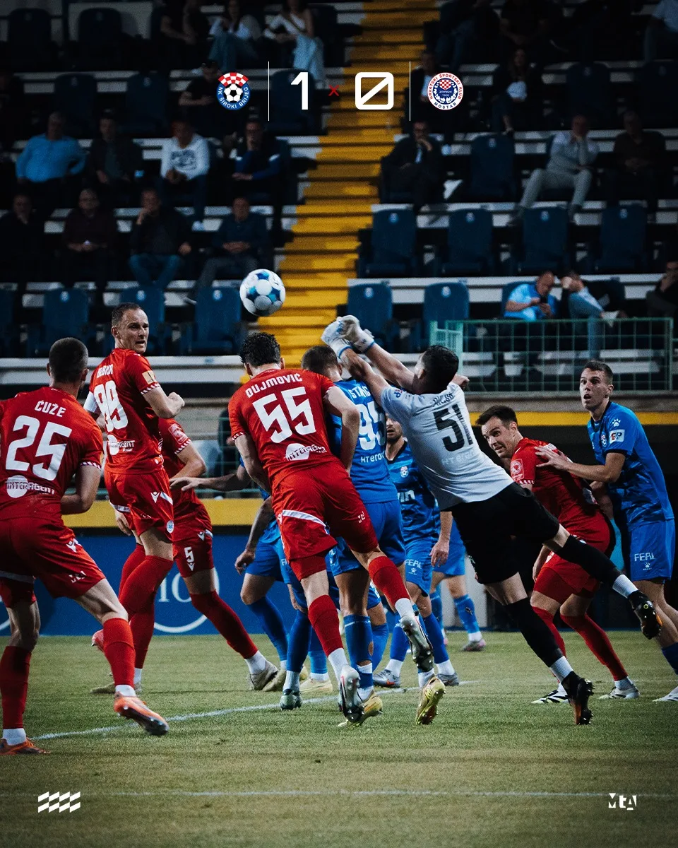 HŠK Zrinjski poražen na Širokom Brijegu 2:1