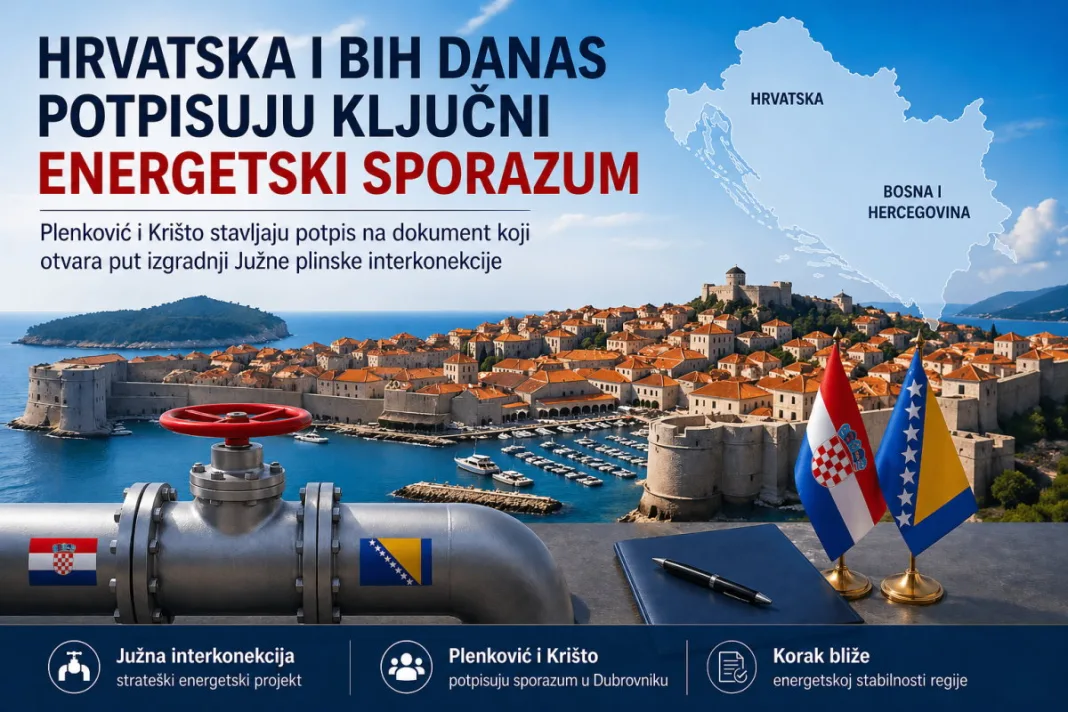 Hrvatska i BiH danas potpisuju ključni energetski sporazum u Dubrovniku