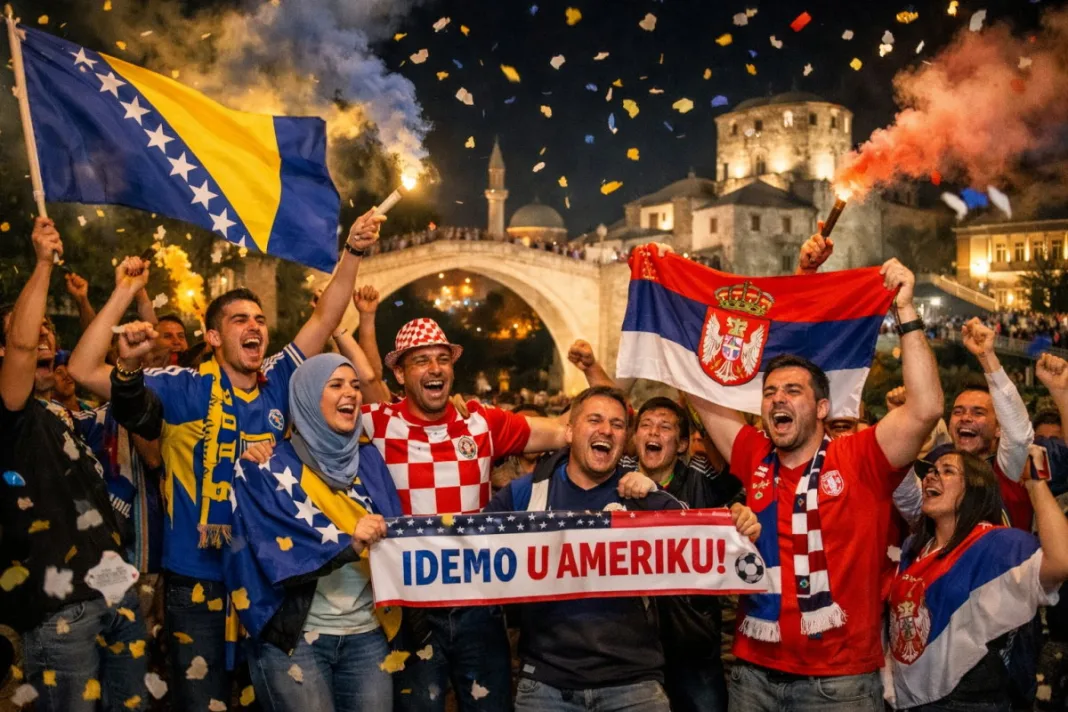 Mostar na nogama: Trobojna euforija kakvu ni vremenska prognoza nije mogla razdvojit