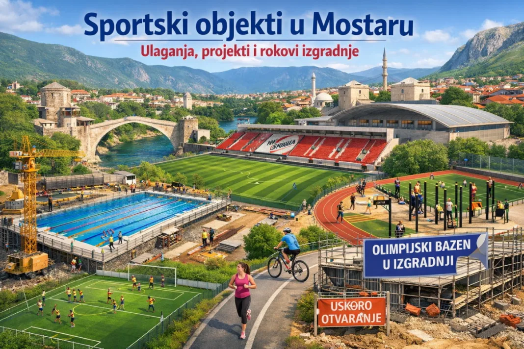 Sportski objekti u Mostaru: ulaganja, projekti i rokovi koji mijenjaju sliku grada