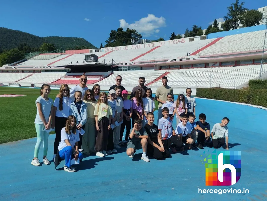 (FOTO) Učenici i učitelji OŠ Ilići posjetili stadion i nogometaše HŠK Zrinjski, Vatrogasnu postrojbu i Zračnu luku Mostar