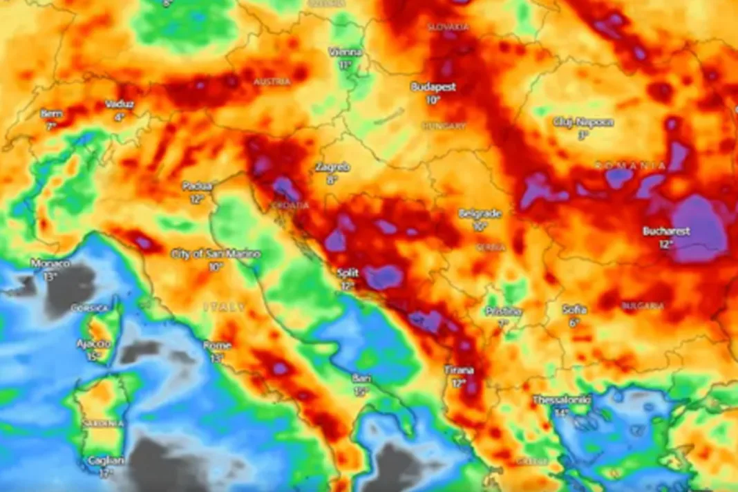 Objavljene prognostičke karte i za Balkan: Dijelu Europe prijete superćelijske oluje, a onda…