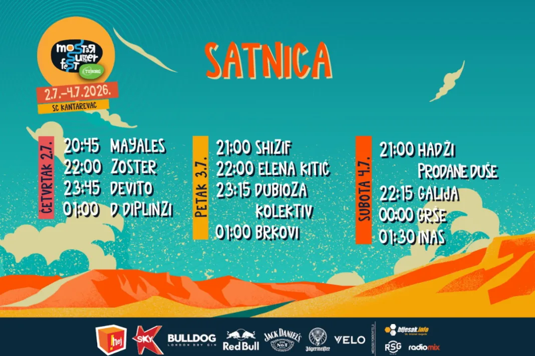 Satnica za Mostar Summer Fest je napokon tu, festivalske ulaznice u prodaji još samo 2 dana!