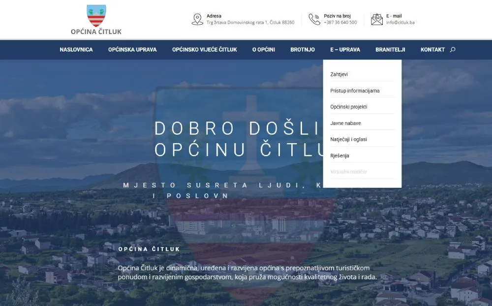 Nova elektronička usluga dostupna građanima općine Čitluk: ‘Virtualni matičar’