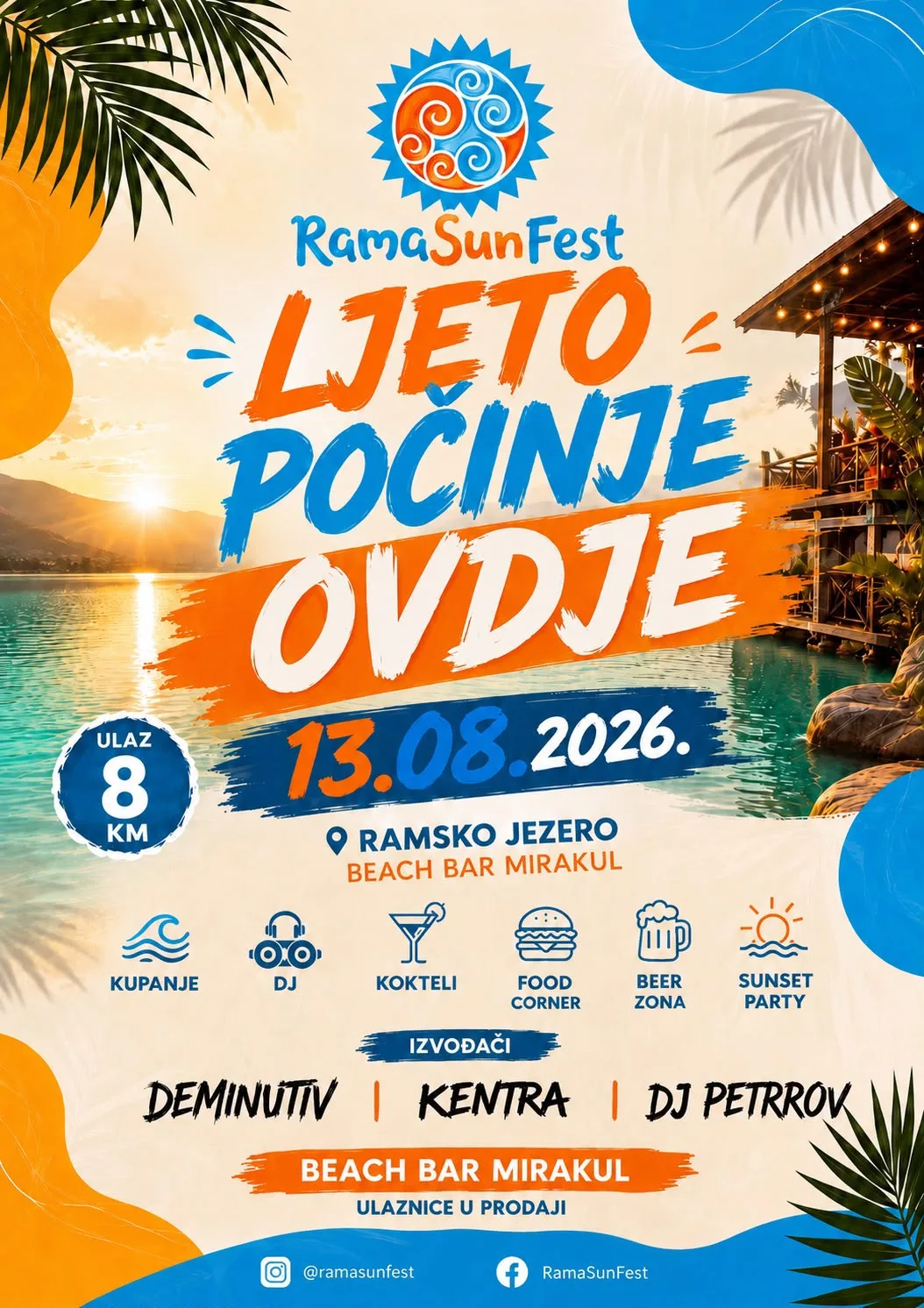 Rama Sun Fest seli na obalu Ramskog jezera – ljeto, glazba i odlična atmosfera!
