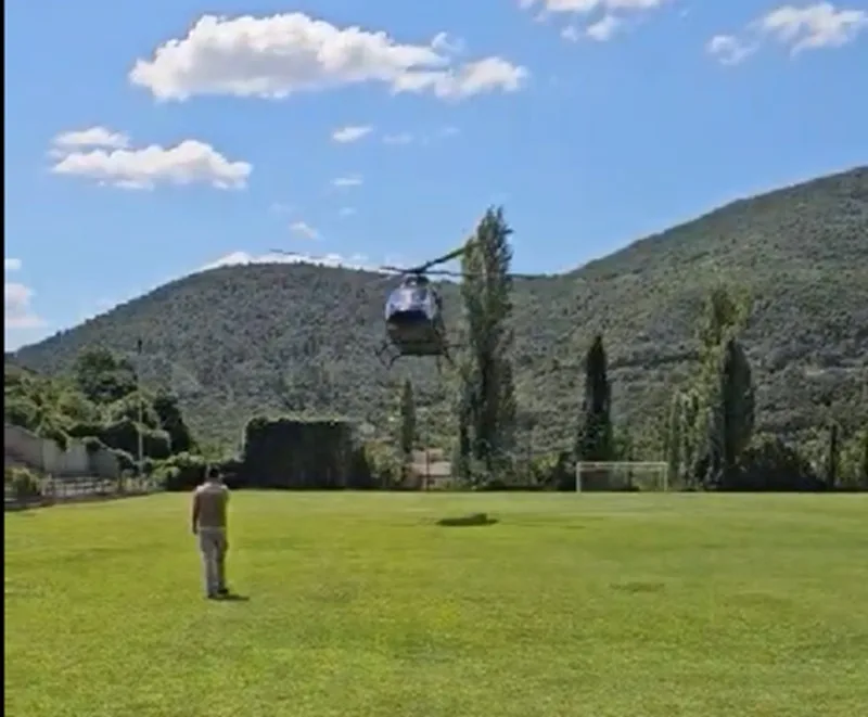 Mostar: Iznenadni gosti stigli helikopterom na stadion NK Cim