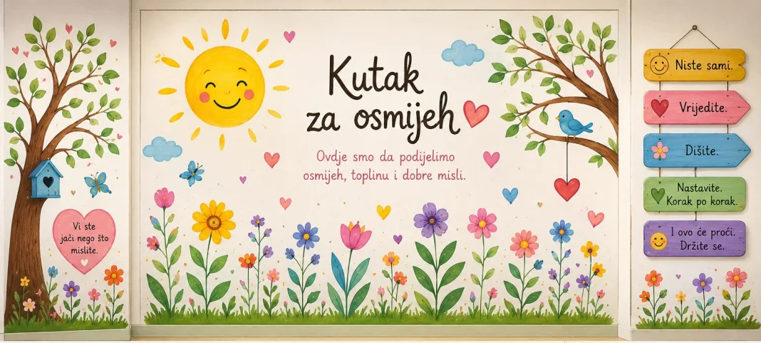 Onkologija u Mostaru dobiva svoj „Kutak za osmijeh“ – prostor koji će bojama i toplinom vraćati nadu pacijentima