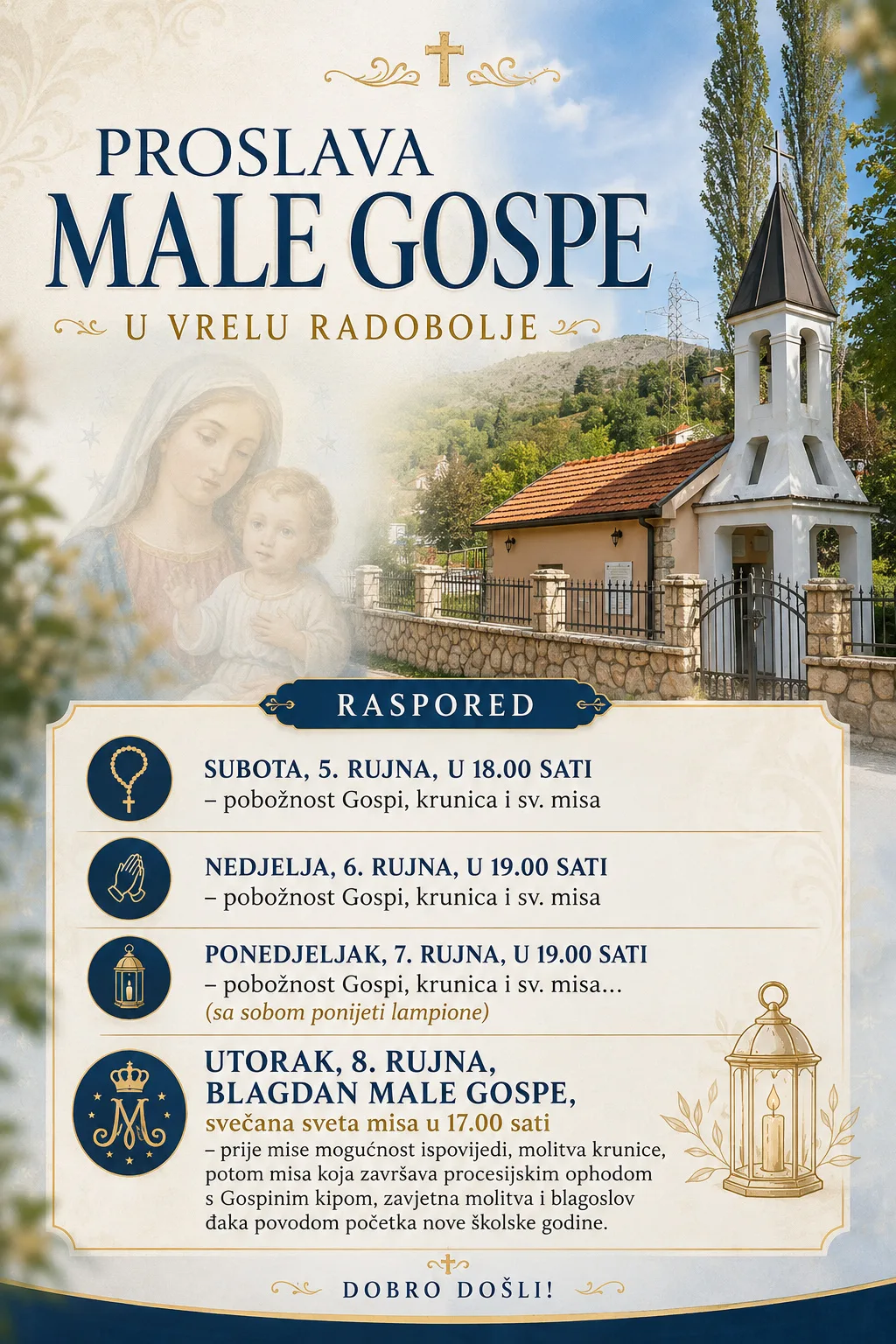 Mostar: Proslava Male Gospe u Vrelu Radobolje