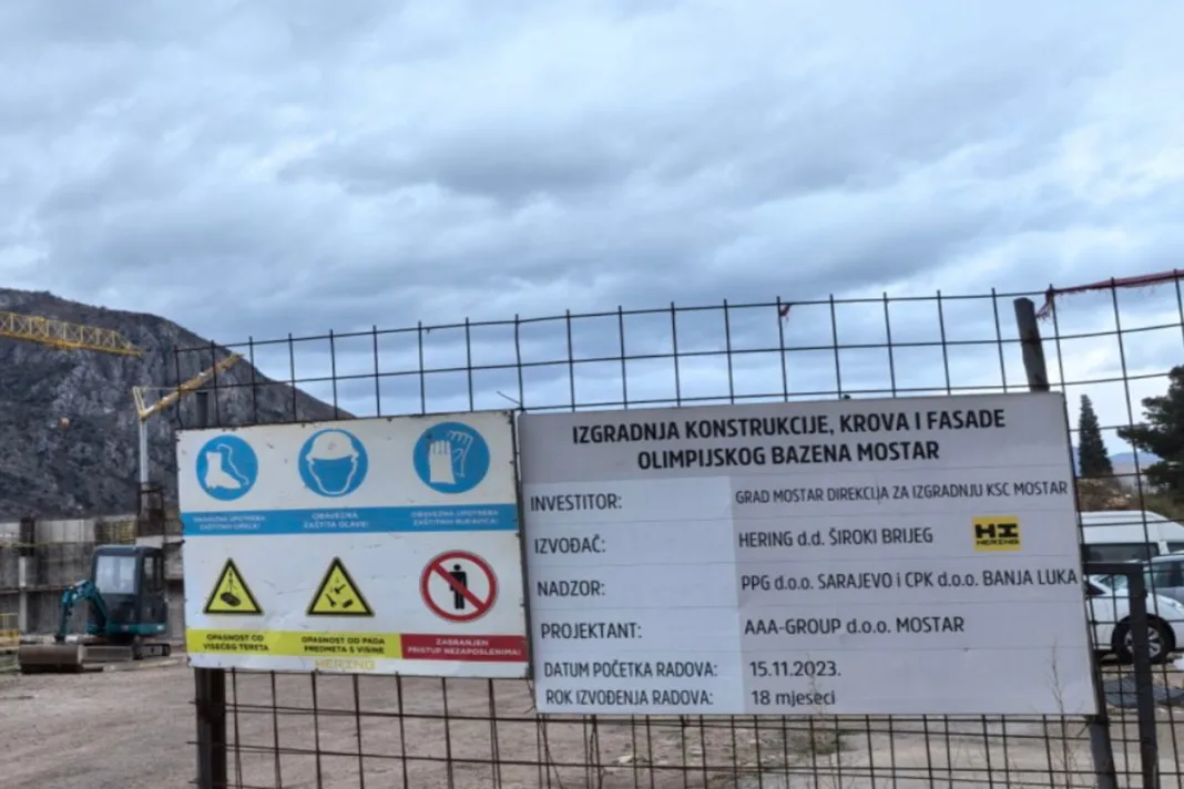 Mostar: U srijedu obilazak gradilišta budućeg olimpijskog bazena