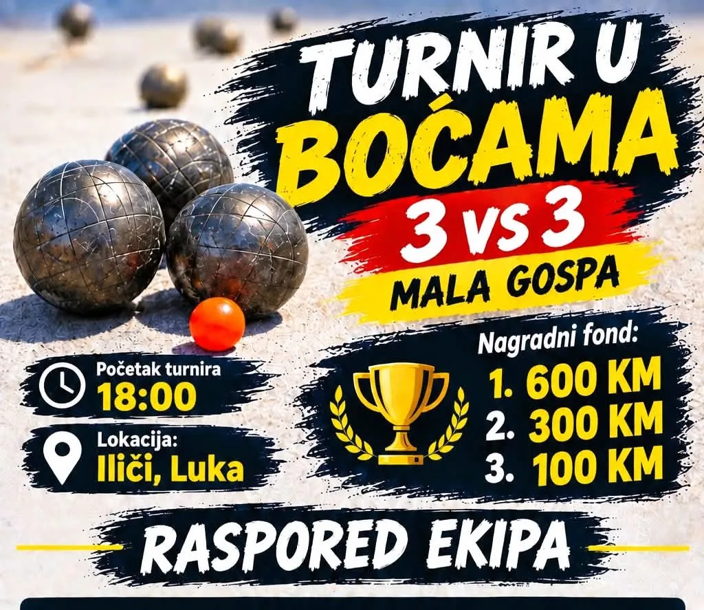 (FOTO) Prva večer turnira u boćama u Ilićima okupila 32 ekipe, večeras završnica