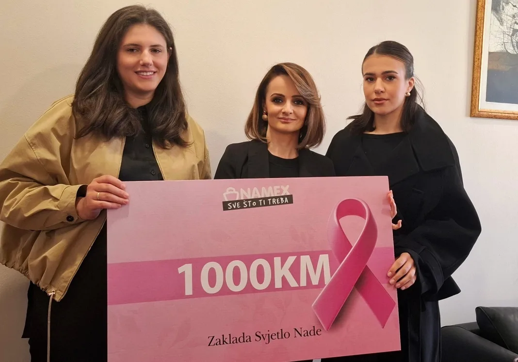 NAMEX donirao 1.000 KM Zakladi Svjetlo nade za pomoć ženama oboljelim od karcinoma
