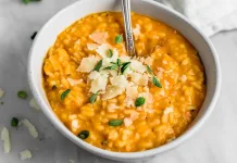 Rižoto od butternut tikve i slanine